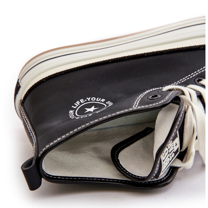 Zapatillas de mujer aisladas con plataforma de piel ecológica Big Star OO274062 Negro 1