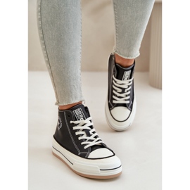 Zapatillas de mujer aisladas con plataforma de piel ecológica Big Star OO274062 Negro 2