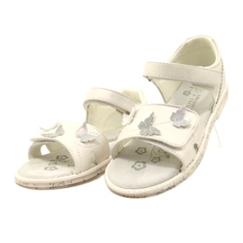 Sandalias de velcro de niñas en Butterflies American Club XD58/22 White blanco 3