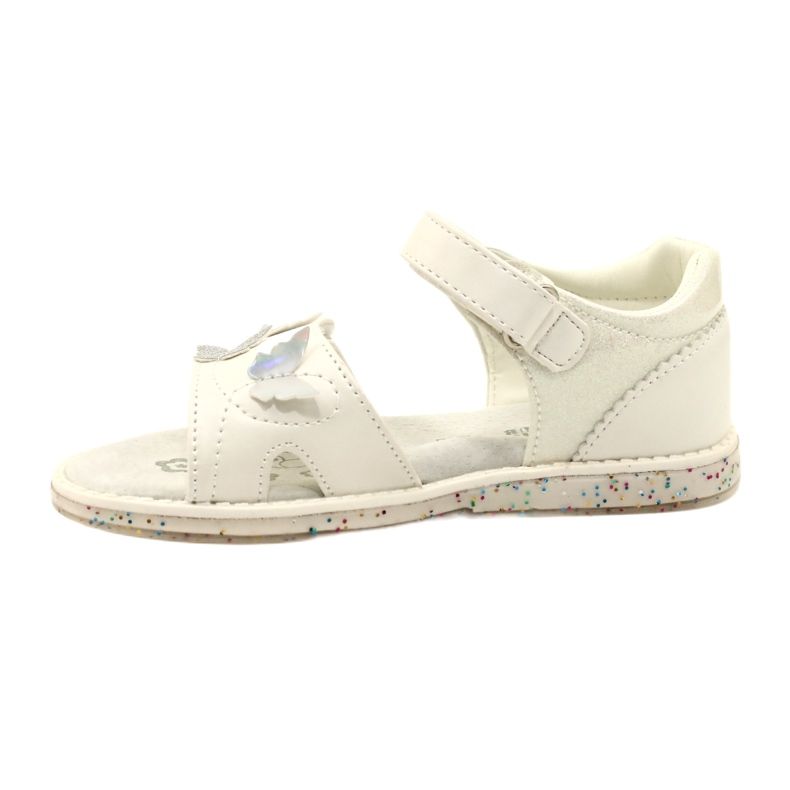 Sandalias de cierre adhesivo de niñas en Butterflies American Club XD58/22 White blanco 2 Sandalias de cierre adhesivo de niñas en Butterflies American Club XD58/22 White blanco 2