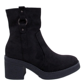 Botas negras tacón ancho negro 1