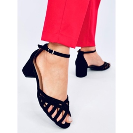 Seastar Sandalias negras de tacón bajo negro 4