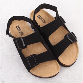 Sandalias de hombre con hebillas, negras Big Star LL174208 negro 2