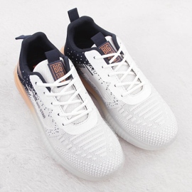 Zapatos deportivos masculinos grandes y negros Big Star nn174474 blanco 2