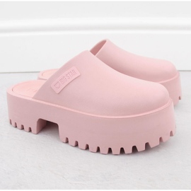 Chanclas de mujer rosas con suela maciza Big Star NN274020 rosado 3