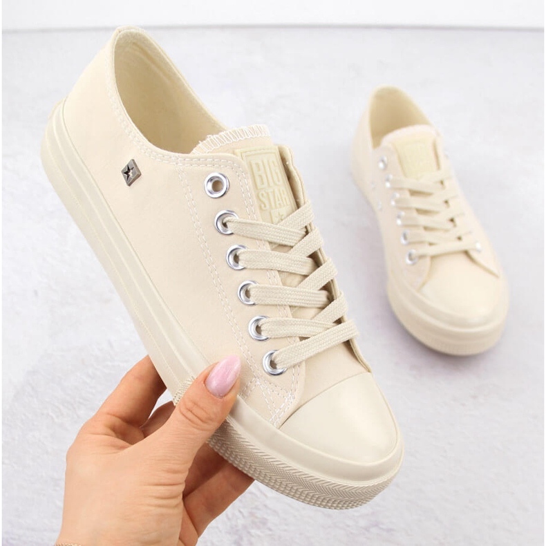 Deportivas mujer textil beige Big Star NN274286 1