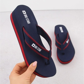 Chanclas de cuña para mujer, azul marino Big Star NN274A725 1