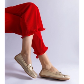 Gold Classic Eco Loafers Leather metálico dorado 4