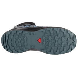 Salomon XA Pro V8 Mid CSWP 475738 zapatos negros con una membrana 3