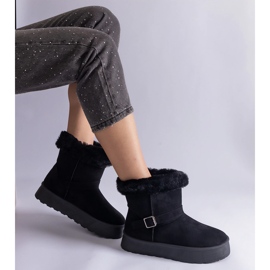 Inna Botas de nieve con aislamiento negro decoradas con piel. 3