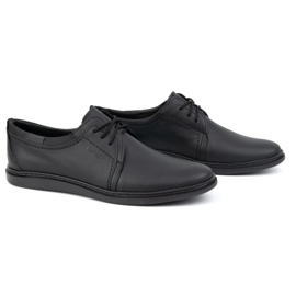 Zapatos casual hombre piel 2131 POLBUT negro 2