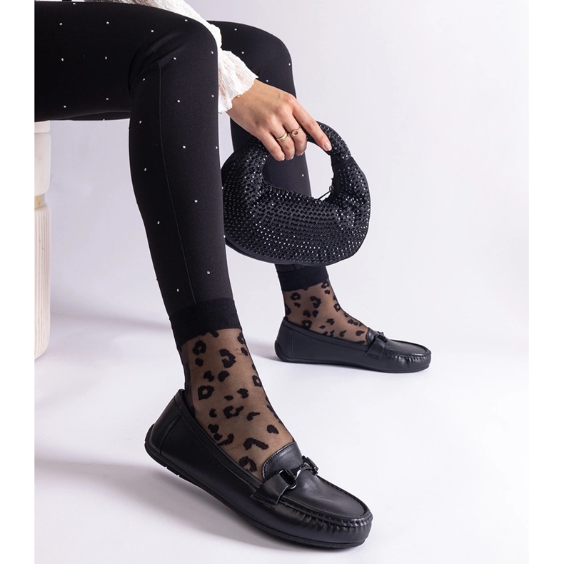 Mocasines clásicos negros confeccionados en piel ecológica. 1