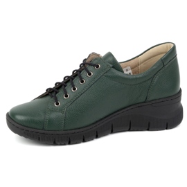Olivier Zapatos de mujer de piel con suela gruesa, 1236 verde 1