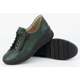 Olivier Zapatos de mujer de piel con suela gruesa, 1236 verde 2