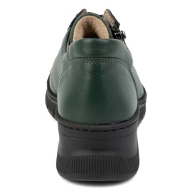 Olivier Zapatos de mujer de piel con suela gruesa, 1236 verde 5