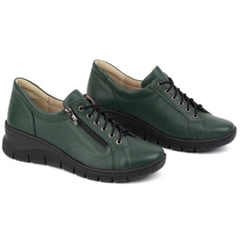Olivier Zapatos de mujer de piel con suela gruesa, 1236 verde 6