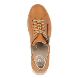 Olivier Zapatos de mujer de piel con suela de cuña gruesa, 1236, rojo naranja 5