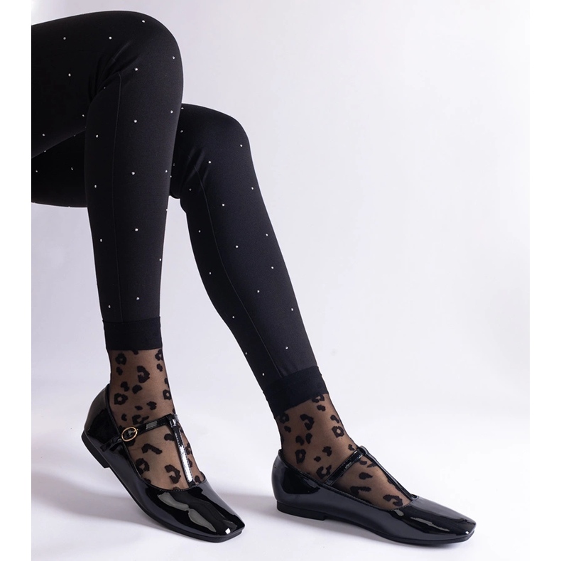 Bailarinas de charol negro con cinturón. 1 Bailarinas de charol negro con cinturón. 1