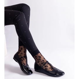 Bailarinas negras con puntera de charol y cierre con hebilla. negro 1 Bailarinas negras con puntera de charol y cierre con hebilla. negro 1