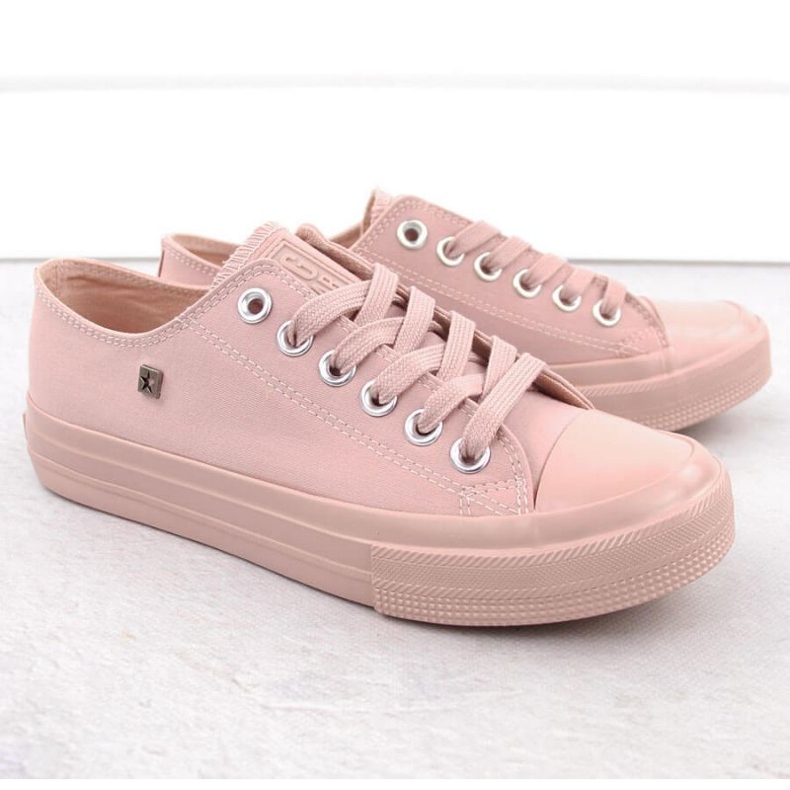 Zapatillas clásicas de las zapatillas de deporte para mujeres Big Star Pink Nn274291 rosa 2