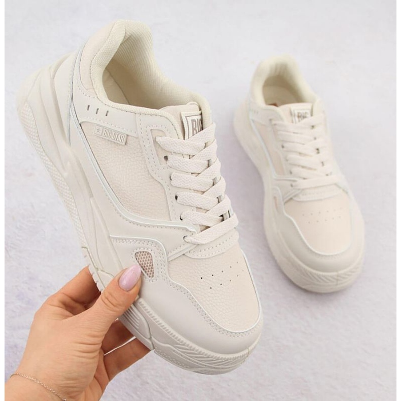 Big Star Zapatos deportivos femeninos grandes estrellas nn274668 beige 1