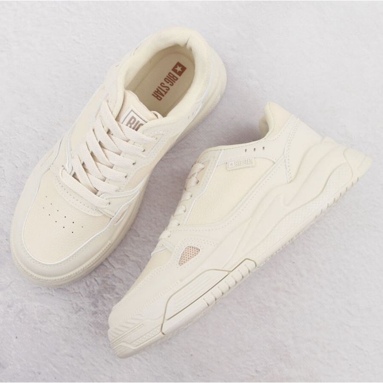 Big Star Zapatos deportivos femeninos grandes estrellas nn274668 beige 2
