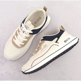 Big Star Zapatos deportivos femeninos grandes estrellas nn274a092 blanco beige 3