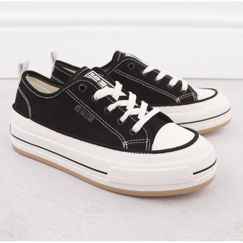Big Star Sneakers en la plataforma negra NN274204 negro 2