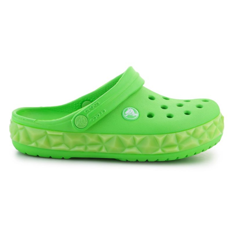 Chanclas Crocs Croc Band Geométrica Glow Band Clog K Jr 210132-3WA verde 1