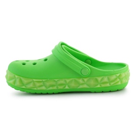 Chanclas Crocs Croc Band Geométrica Glow Band Clog K Jr 210132-3WA verde 4
