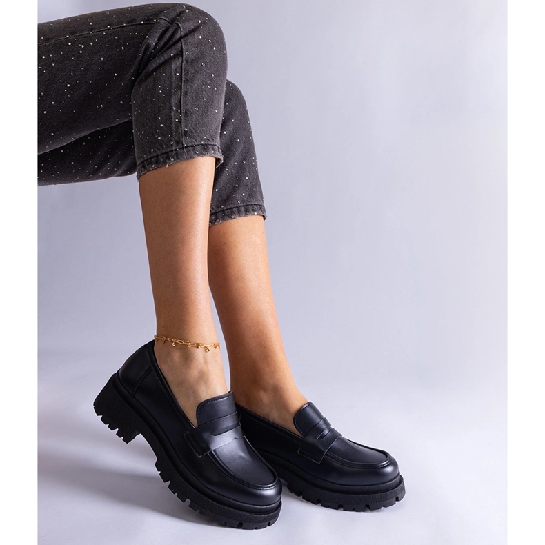 Mocasines de ecopiel negros 2