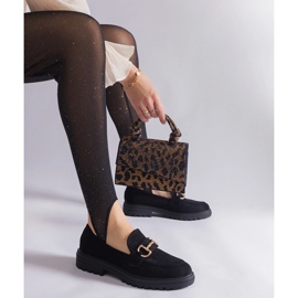 Mocasines negros de puesta a ojo con gamuza ecológica con un disparo 2 Mocasines negros de puesta a ojo con gamuza ecológica con un disparo 2