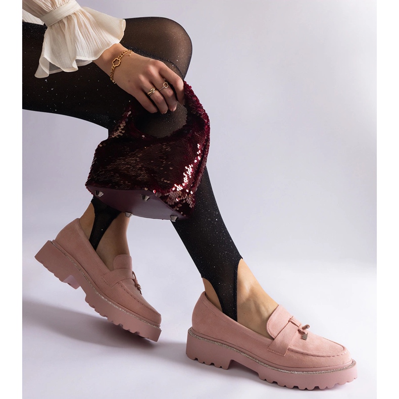 Mocasines de ecopiel rosa rosado 2