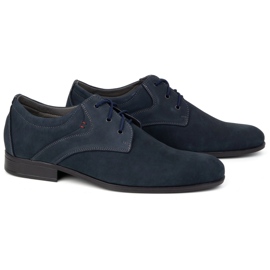 Olivier Zapatos elegantes de hombre en piel azul marino - Modelo 4683 2