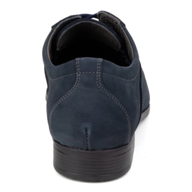 Olivier Zapatos elegantes de hombre en piel azul marino - Modelo 4683 5