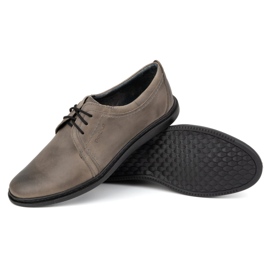 Zapatos casual hombre piel 2131 POLBUT gris marrón 4