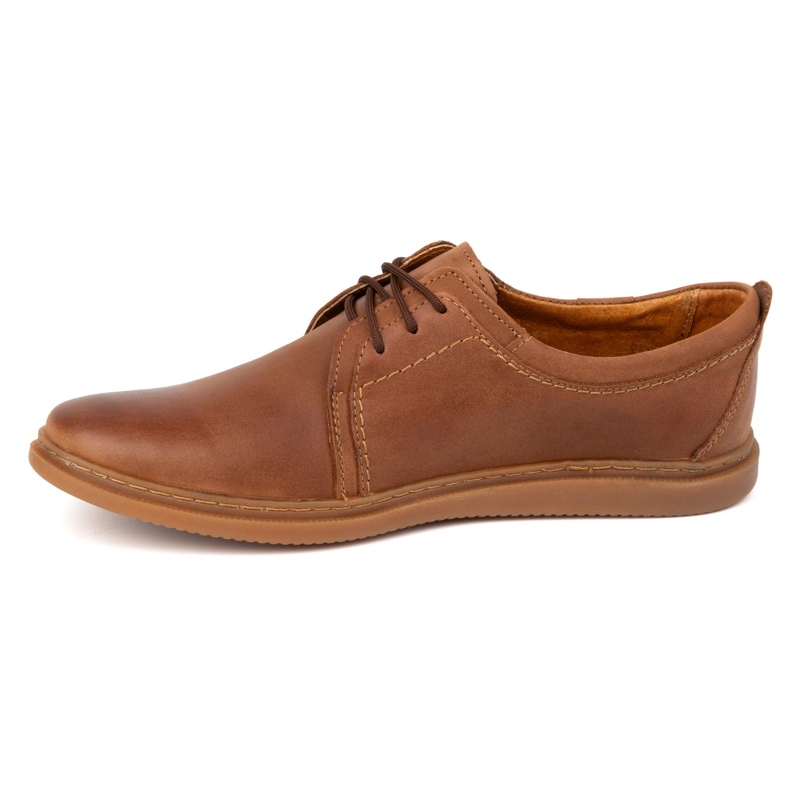 Zapatos casual hombre piel 2131 POLBUT camel marrón 1