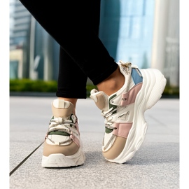 Zapatillas mujer plataforma beige 3