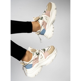 Zapatillas mujer plataforma beige 1