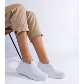 Zapatillas deportivas sin cordones blancas blanco 2