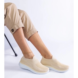 Zapatillas deportivas slip-on beige 2