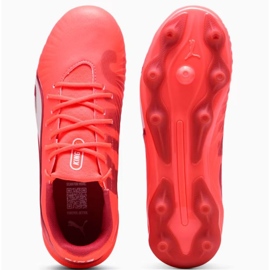 Puma King Match FG/AG 108320-01 Zapatos de fútbol rojo 2