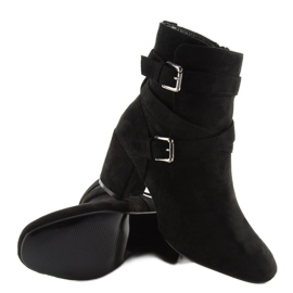 Botas negras con tacones anchos CL62 negro 1