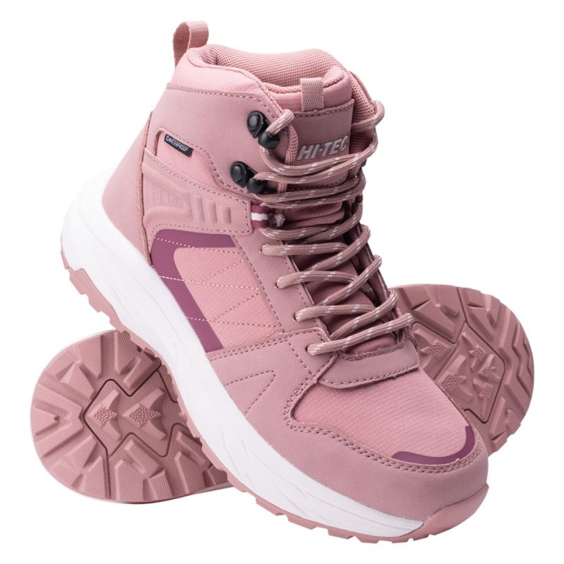 Hi-Tec ROZES Mid WP's Trekking Shoes con una membrana rosa 1