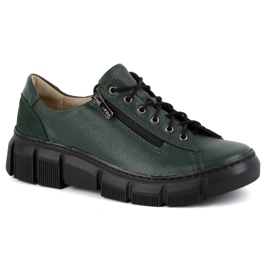 Olivier Zapatos mujer piel 1223 verde 2