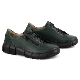 Olivier Zapatos mujer piel 1223 verde 3
