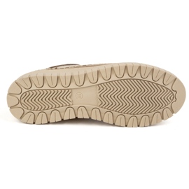 Olivier Zapatos mujer de piel con suela gruesa 0759W, beige 4