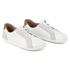 WASAK Zapatos de mujer descalzos minimalistas de piel 0743W blanco 3