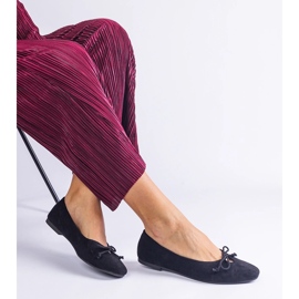 Bailarinas negras con arco decorativo negro 2