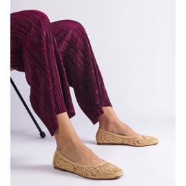 Beige Ballerinas trenzadas 1